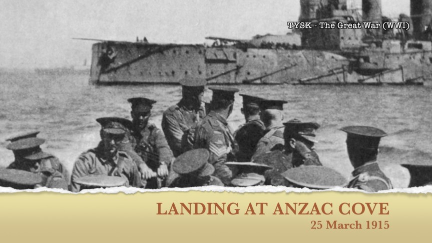 1915-11 Landing at Anzac Cove 25 April&nbsp;1915