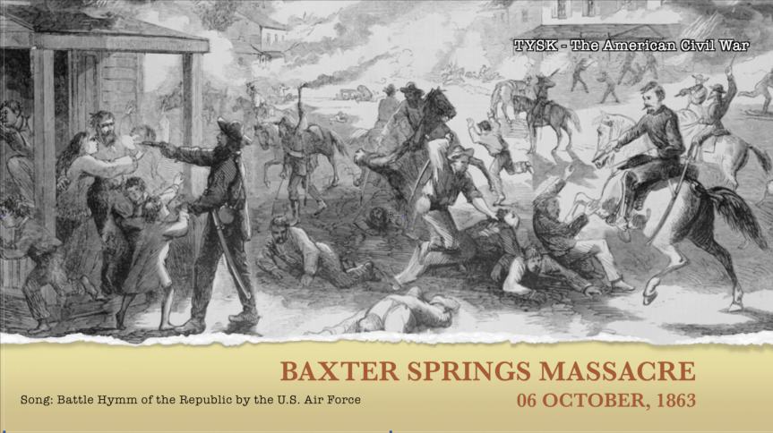 1863-77 Baxter Springs Massacre 6&nbsp;October
